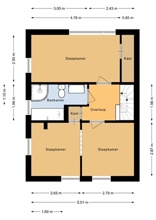 Floorplan - Prinses Margrietstraat 8, 3751 CP Bunschoten-Spakenburg